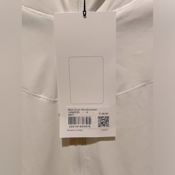 NWT Lululemon Mist Over Hooded Windbreaker White Size 4 - Picture 15 of 15